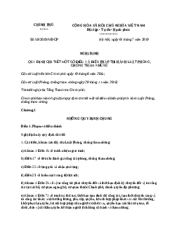 Nghị định thi hành luật phòng chống tham nhũng | Trường Đại Học Thủ Đô Hà Nội