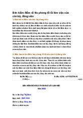 Bản kiểm điểm về tác phong lề lối làm việc của cán bộ, đảng viên