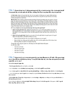 Bài tập môn Quản trị học đại cương (có đáp án)