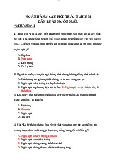 Ngân hàng câu hỏi trắc nghiệm Môn Dẫn luận ngôn ngữ | Trường Cao đẳng Công Nghệ Bách Khoa Hà Nội