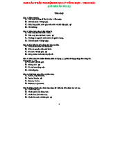 1500 Câu Trắc Nghiệm Dược Lý Tổng Hợp [123doc] - Đáp Án Full