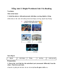 Giải Tiếng Anh 11 Workbook Unit 5 5a Reading | Bright