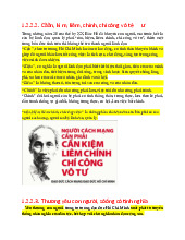 Lý thuyết cần, kiệm, liêm, chính, chí công vô tư - môn tư tưởng Hồ Chí Minh