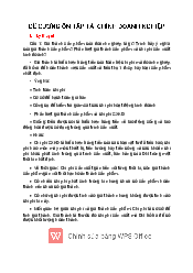 Đề cương ôn tập - Tài chính doanh nghiệp | Trường Đại học Tài chính - Kế toán