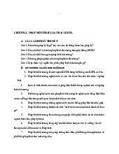 Câu hỏi ôn tập Chương 1 Nhập môn pháp luật đại cương - Pháp luật đại cương (SSH1170) | Trường Đại học Bách khoa Hà Nội