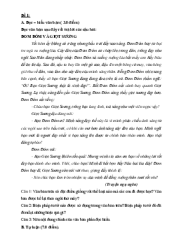 Đề thi học kì 1 môn Ngữ văn 6 năm 2023 - 2024 sách Kết nối tri thức với cuộc sống | Đề 5,6