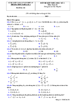 Đề cuối học kỳ 2 Toán 10 năm 2022 – 2023 trường THPT Nghi Lộc 4 – Nghệ An