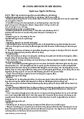 Đề cương ôn tập: Tính Chất và Chức Năng Của Môi Trường | Kinh tế môi trường | Học viện Tài chính