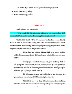 Đề cương câu hỏi ôn tập môn Quốc phòng và An ninh