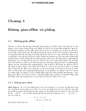 Tổng hợp bài tập chương 1: Không gian affine và phẳng | Trường Đại học Sư Phạm Hà Nội