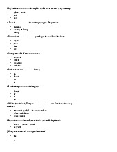 Grammar Exercise Practice Môn Tiếng anh cơ bản 1 | Đại học Tài chính - Ngân hàng Hà Nội