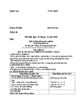 Giáo án giảng dạy _Tuần 10. Môn toán -tiếng việt  lớp 3