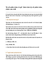 Tỷ số phần trăm là gì? Cách tính tỷ số phần trăm chính xác nhất | Toán lớp 5