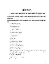 BÀI TẬP ĐỒNG PHÂN-HIỆU ỨNG HÓA HỌC-PHẢN ỨNG HÓA HỌC môn hóa đại cương–Trường Đại học bách khoa - Đại học đà nẵng.