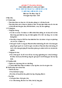 Bài 1: Một số thao tác chỉnh sửa ảnh và hỗ trợ chỉnh sửa ảnh trong phần mềm GIMP | Giáo án Tin học 11 Cánh diều
