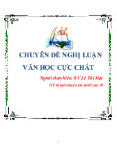 Chuyên đề nghị luận văn học 9 | Ngữ Văn 9