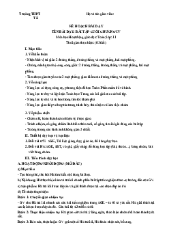 Bài tập cuối chương 4 - Giáo án Toán 11 Kết nối tri thức