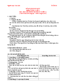 Giáo án Toán 2 sách Chân trời sáng tạo (cả năm) | Tuần 26 | Tiết 2