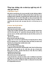 Tổng hợp những câu ca dao tục ngữ hay nói về việc giữ chữ tín