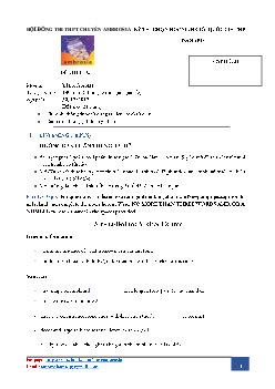 Đề thi  HSGQG 2018