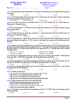 TOP 10 đề kiểm tra 1 tiết chương 1, chương 2-kiểm tra lần 1 môn Lý 11 (có đáp án)