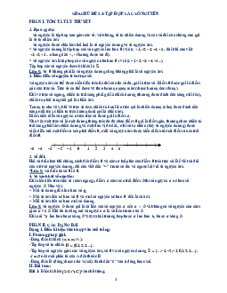 Tài liệu dạy thêm – học thêm chuyên đề tập hợp các số nguyên