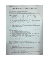 Đề thi hết môn học kì 1 Hóa đại cương năm học 2025-2026  - trường đại học Khoa học tự nhiên – Đại học quốc gia hà nội