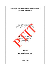 Bài giảng môn Phân tích Website | Học viện Công Nghệ Bưu Chính Viễn Thông