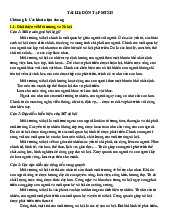 Tài Liệu Ôn Tập Môi Trường Xã Hội (MTXH) - Chương 1