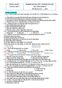 Giải Đề thi học kì 1 môn Công nghệ 10 năm 2023 - 2024 sách Kết nối tri thức với cuộc sống đề 4