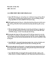 Bài tập pháp luật đại cương