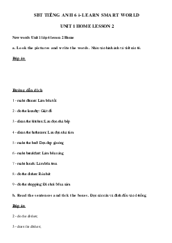 Sách bài tập tiếng Anh lớp 6 Unit 1 Lesson 2 - Smart World