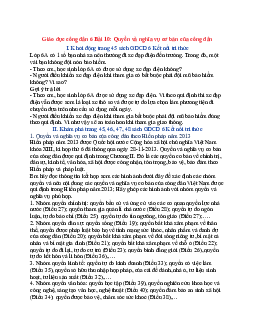 Giải Giáo dục công dân 6 Kết nối tri thức bài 10: Quyền và nghĩa vụ cơ bản của công dân