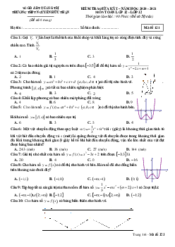 TOP 12 đề trắc nghiệm ôn thi giữa học kì 1 Toán 12 có đáp án và lời giải chi tiết