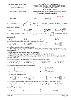 Đề khảo sát Toán 11 năm 2023 – 2024 trường THPT Triệu Sơn 2 – Thanh Hóa