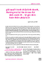 Giải quyết tranh chấp kinh doanh,thương mại tại tòa án sau đại dịch covid-19- từ góc nhìn hoàn thiện pháp luật môn Marketing căn bản | Trường đại học Mở Hà Nội