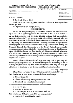 Đề kiểm tra cuối học kì 2 môn Tiếng Việt lớp 5 trường Tiểu học Trung Hưng, Hưng Yên