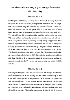 Văn mẫu lớp 8: Tóm tắt văn bản Sao băng là gì và những điều bạn cần biết về sao băng - Chân trời sáng tạo