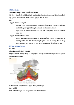 Giải SGK môn Địa lí 6 bài 12 Núi lửa và động đất | Kết nối tri thức