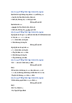 Giải VBT môn Tiếng việt 2 -  Bài 3: Bà nội, bà ngoại | Chân trời sáng tạo