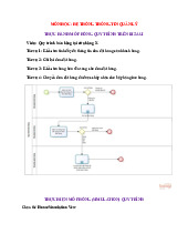 Thực hành mô phỏng quy trình tại Bizagi môn Hệ thống thông tin quản lý | Học viện Ngân hàng