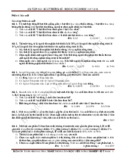 Bài tập xác suất thống kê học kì 1 (2017-2018)