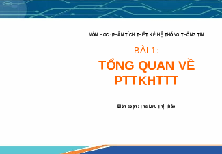 Tổng quan về phân tích thiết kế hệ thống thông tin | Trường Cao Đẳng Công Thương Việt Nam