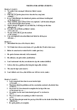 WRITING FOR GIFTED STUDENTS (15 pages)