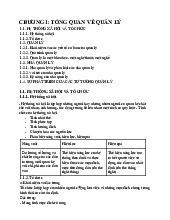 Tổng quan về quá trình và nhà quản lý | Môn Quản lý học - Đại học Kinh Tế Quốc Dân