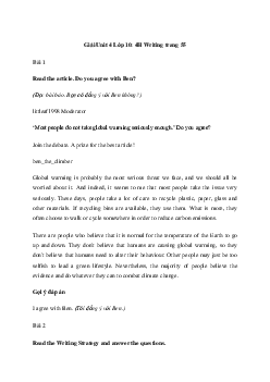 Giải Tiếng Anh 10 Unit 4: 4H Writing | Friends Global