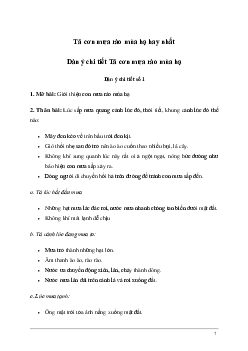 Tập làm văn lớp 5: Tả cơn mưa rào mùa hạ