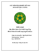 Tiểu Luận : Phân Tích Chuỗi Cung Ứng Petrolimex Nhóm 15 K68TMDTB Môn Quản trị chuỗi cung ứng | Trường Học Viện nông nghiệp Việt Nam