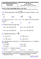 Đề giữa học kỳ 1 Toán 11 năm 2025 – 2026 trường THPT Huỳnh Thúc Kháng – Nghệ An