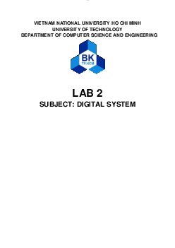 Báo cáo bài tập số 2 môn Digital System nội dung bắng tiếng Anh